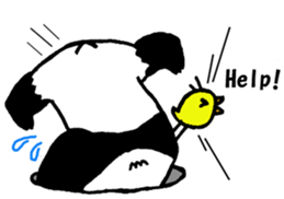 Giant panda say Tatemae(Ver.English) sticker #6428274