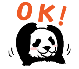 Giant panda say Tatemae(Ver.English) sticker #6428276