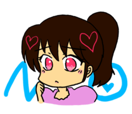 It is a girl with the heart in eyes sticker #6428647