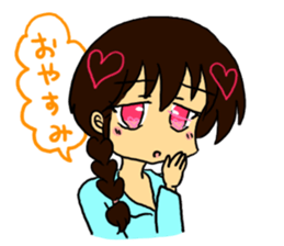 It is a girl with the heart in eyes sticker #6428655