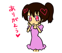 It is a girl with the heart in eyes sticker #6428657