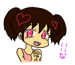 It is a girl with the heart in eyes sticker #6428663