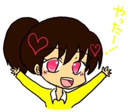 It is a girl with the heart in eyes sticker #6428665