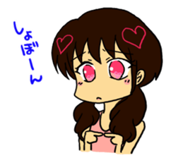 It is a girl with the heart in eyes sticker #6428673