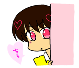 It is a girl with the heart in eyes sticker #6428681