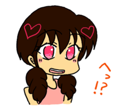 It is a girl with the heart in eyes sticker #6428685