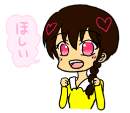 It is a girl with the heart in eyes sticker #6428687