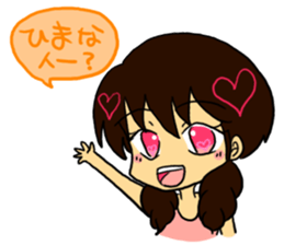 It is a girl with the heart in eyes sticker #6428695