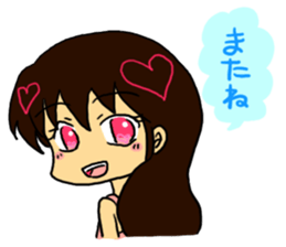 It is a girl with the heart in eyes sticker #6428699