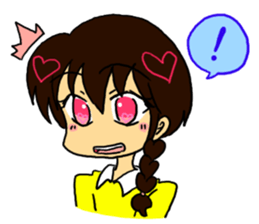 It is a girl with the heart in eyes sticker #6428719