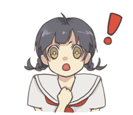 french braid and short hair sticker #6429282