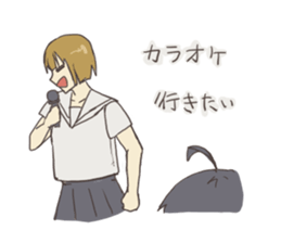 french braid and short hair sticker #6429286