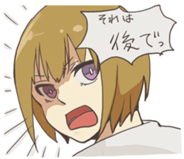 french braid and short hair sticker #6429289