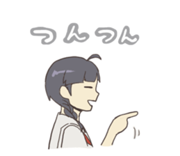 french braid and short hair sticker #6429294