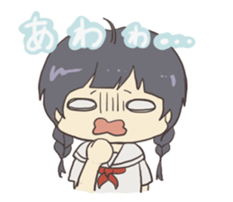 french braid and short hair sticker #6429297