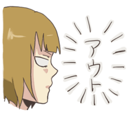 french braid and short hair sticker #6429300