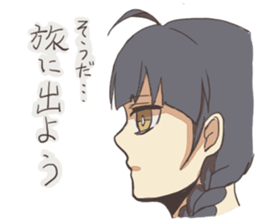 french braid and short hair sticker #6429302