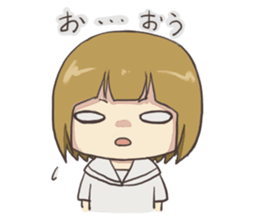 french braid and short hair sticker #6429307