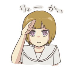 french braid and short hair sticker #6429308