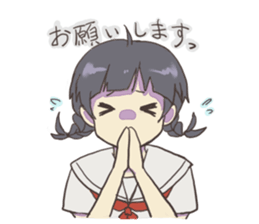 french braid and short hair sticker #6429311