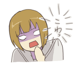 french braid and short hair sticker #6429313