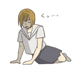 french braid and short hair sticker #6429319