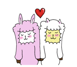 Love you alpaca sticker #6429400