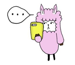 Love you alpaca sticker #6429439