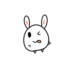 Round rabbit and mouse sticker #6429443
