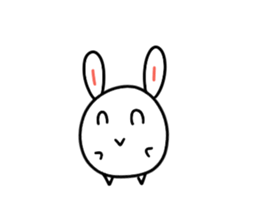 Round rabbit and mouse sticker #6429448