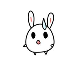 Round rabbit and mouse sticker #6429449