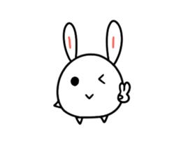 Round rabbit and mouse sticker #6429455