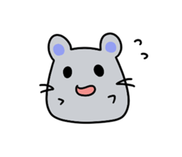 Round rabbit and mouse sticker #6429461