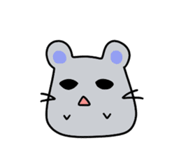 Round rabbit and mouse sticker #6429463