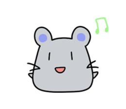 Round rabbit and mouse sticker #6429465