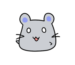 Round rabbit and mouse sticker #6429466