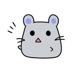 Round rabbit and mouse sticker #6429477