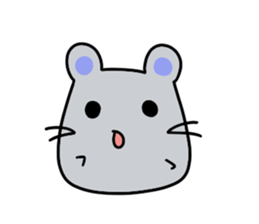 Round rabbit and mouse sticker #6429478