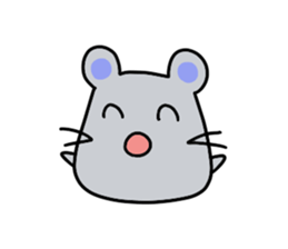 Round rabbit and mouse sticker #6429479