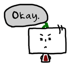 Daily life of Tofu English ver. sticker #6430122