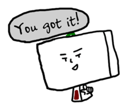 Daily life of Tofu English ver. sticker #6430125