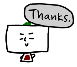 Daily life of Tofu English ver. sticker #6430149