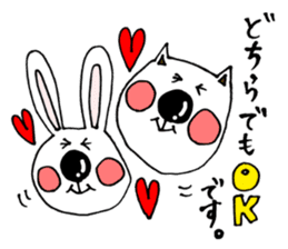 Hiroto of rabbit and YT cat sticker #6430275