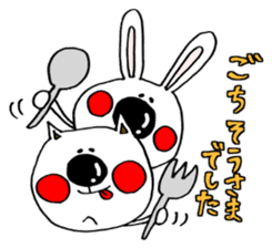 Hiroto of rabbit and YT cat sticker #6430277