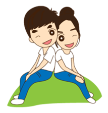 Go-Nana Cute Couple in Love sticker #6431557