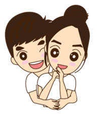 Go-Nana Cute Couple in Love sticker #6431559