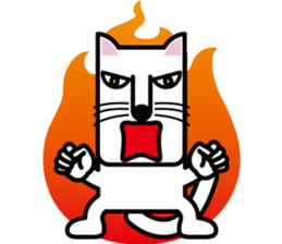 A cat of square form sticker #6432701