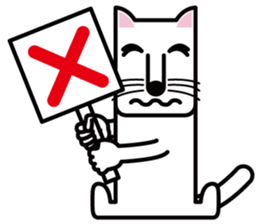 A cat of square form sticker #6432707