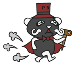 His name!king of panda -Black version- sticker #6432730