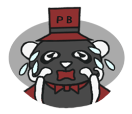 His name!king of panda -Black version- sticker #6432735